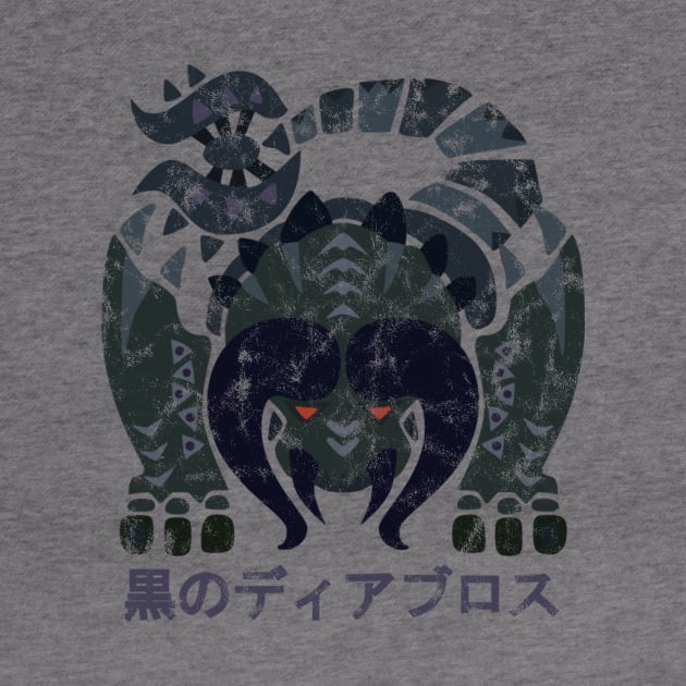 Monster Hunter World Black Diablos Kanji by StebopDesigns